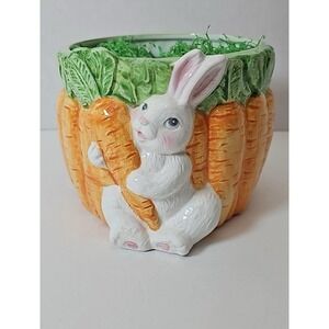 Bunny Rabbit Carrot  Vase‎ Planter/Candy